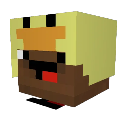 BugDavey Minecraft avatar head, 3D render