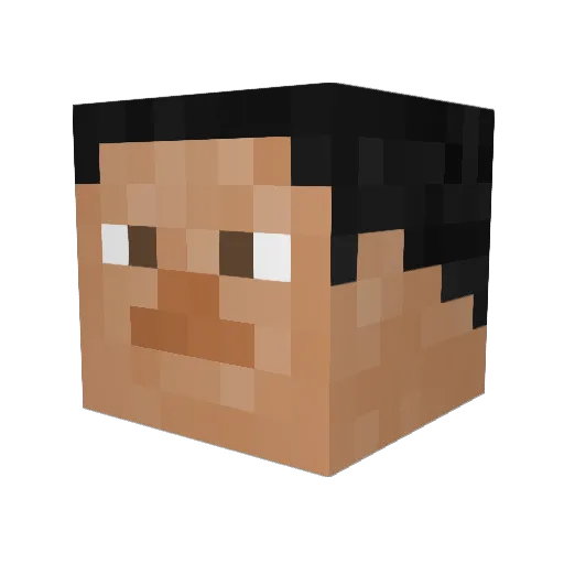 Bugado_12 Minecraft avatar head, 3D render