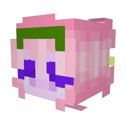 Bugassi Minecraft avatar head, 3D render