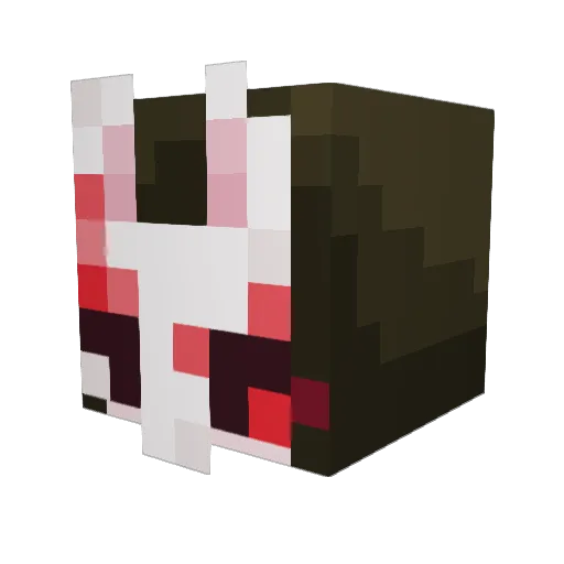 Bugfruiit Minecraft avatar head, 3D render