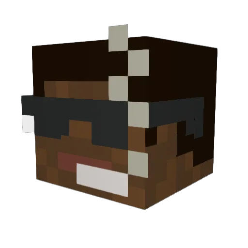 Buggi2k Minecraft avatar head, 3D render