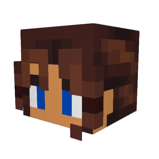 BuggieEJW Minecraft avatar head, 3D render