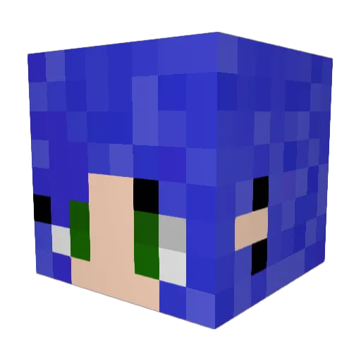 Buggiezor Minecraft avatar head, 3D render