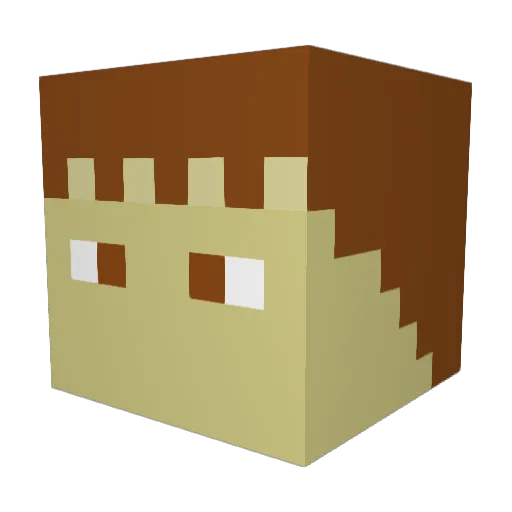 Buggy1286 Minecraft avatar head, 3D render