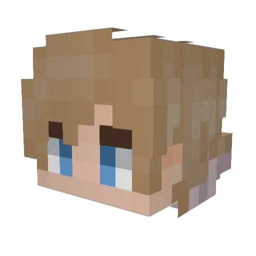 BuggyBlueJay Minecraft avatar head, 3D render