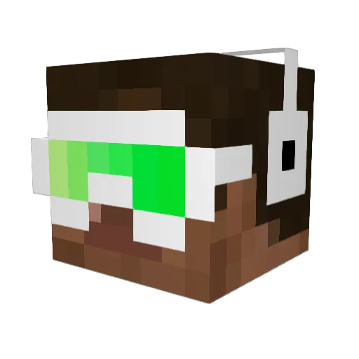 BuggyTM Minecraft avatar head, 3D render