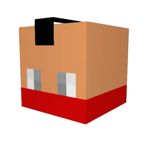 BuggyZik Minecraft avatar head, 3D render