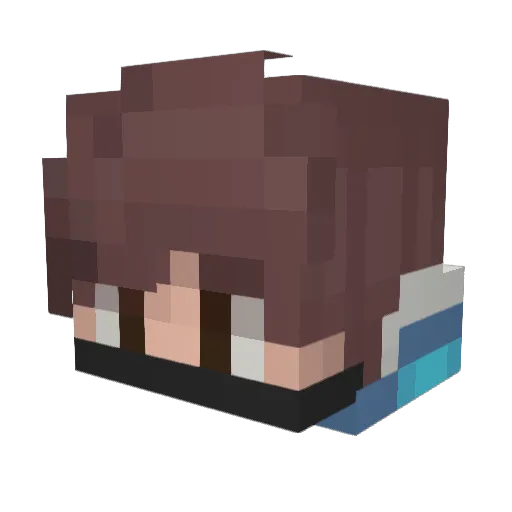 BugraAI26 Minecraft avatar head, 3D render