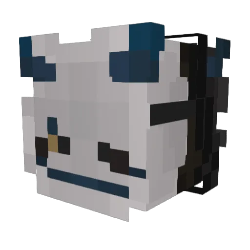 BugraTK Minecraft avatar head, 3D render