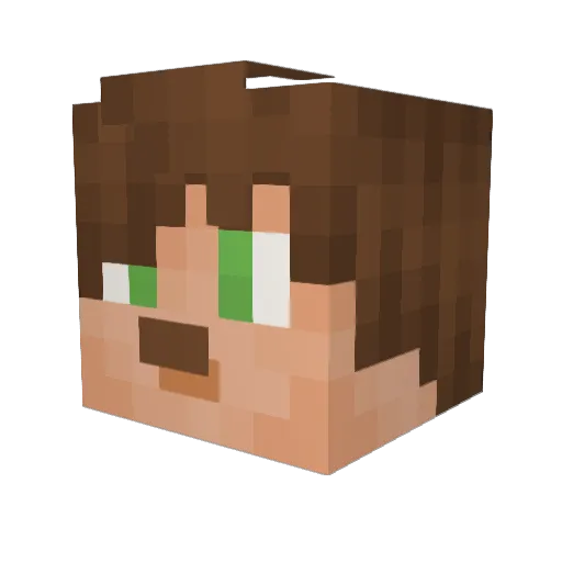 BugraaK Minecraft avatar head, 3D render