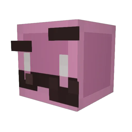 Bugralenk Minecraft avatar head, 3D render