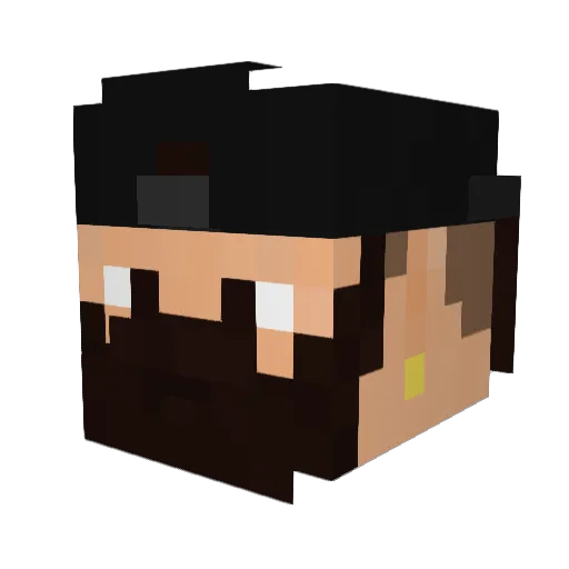 Bugras9 Minecraft avatar head, 3D render