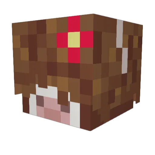 Bugspore Minecraft avatar head, 3D render