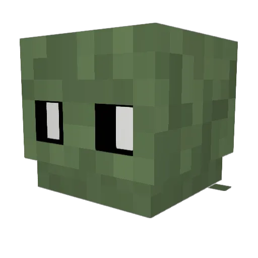Buguam Minecraft avatar head, 3D render