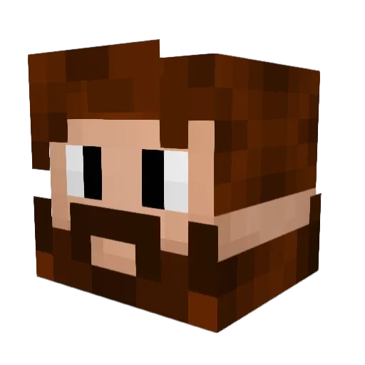 BugyFlex Minecraft avatar head, 3D render