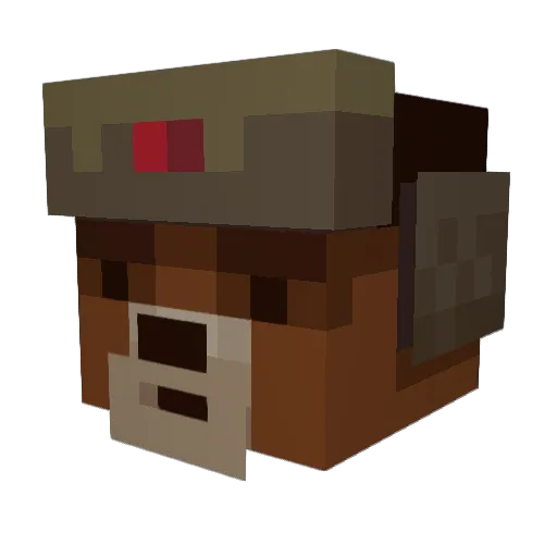 BugyS Minecraft avatar head, 3D render