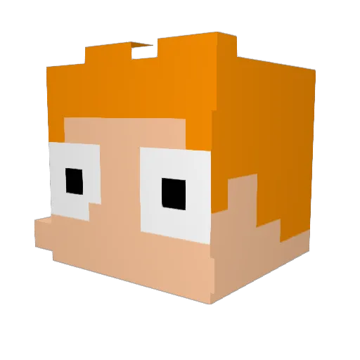 Bugz_life Minecraft avatar head, 3D render