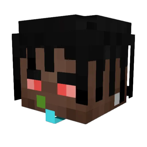 BuhFuh Minecraft avatar head, 3D render