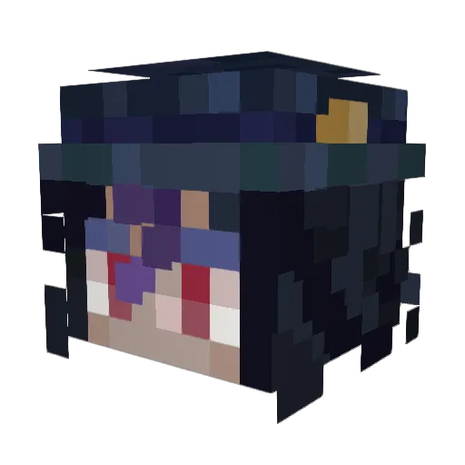 Buhch Minecraft avatar head, 3D render