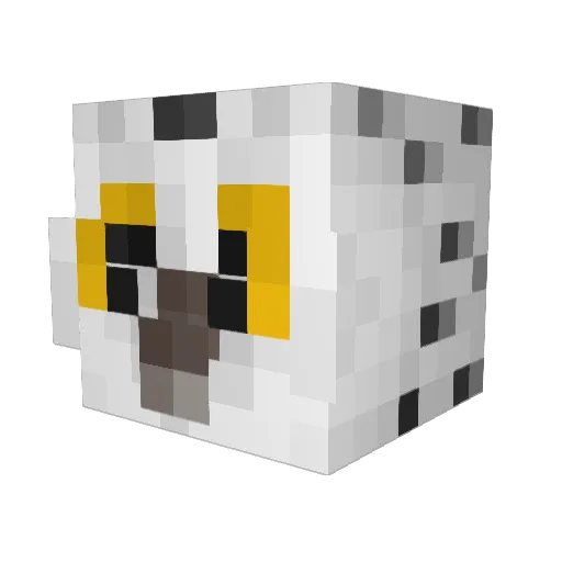 BuhoCansado Minecraft avatar head, 3D render