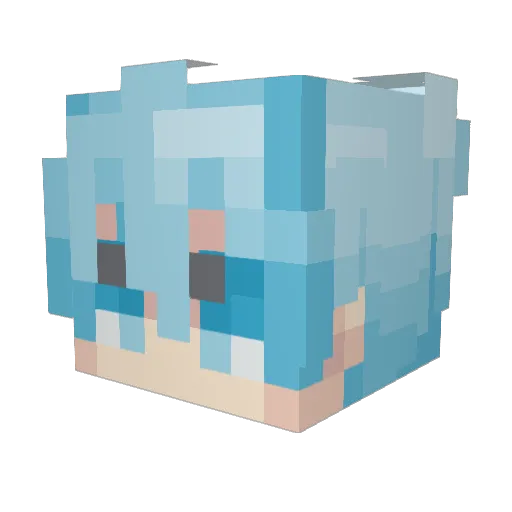 BuhoFis Minecraft avatar head, 3D render