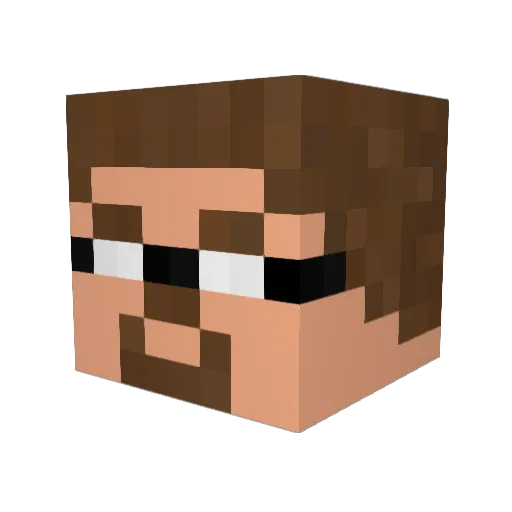 Buhpr Minecraft avatar head, 3D render