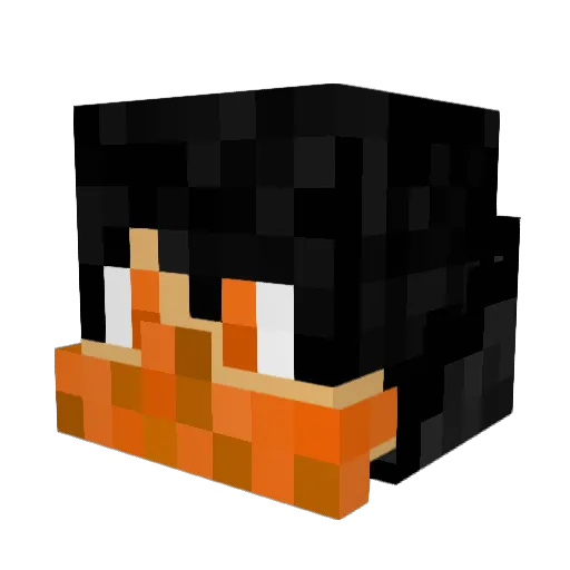 BuildMaster_3001 Minecraft avatar head, 3D render