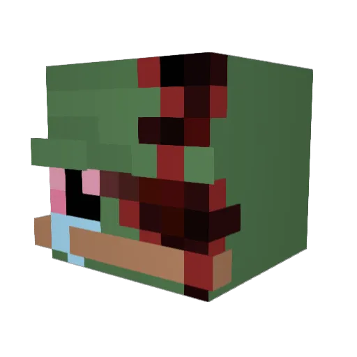 Build_ledge Minecraft avatar head, 3D render
