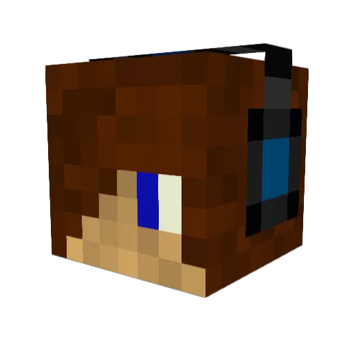 Builder557 Minecraft avatar head, 3D render