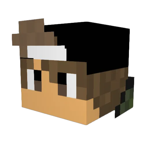 BuilderCZ Minecraft avatar head, 3D render