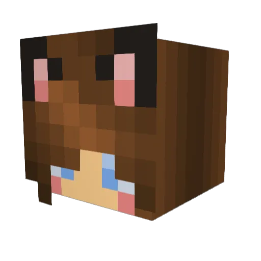 BuilderChristy Minecraft avatar head, 3D render