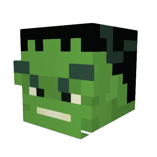 BuilderGoats Minecraft avatar head, 3D render