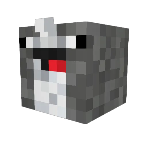 BuilderHD Minecraft avatar head, 3D render