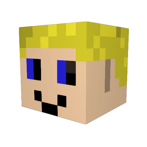 BuilderMiner2009 Minecraft avatar head, 3D render