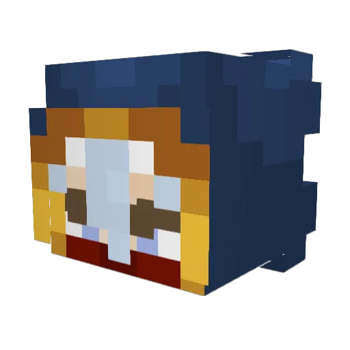 BuildingKingdom Minecraft avatar head, 3D render