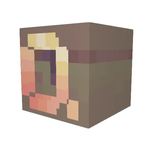 BuilditFast Minecraft avatar head, 3D render