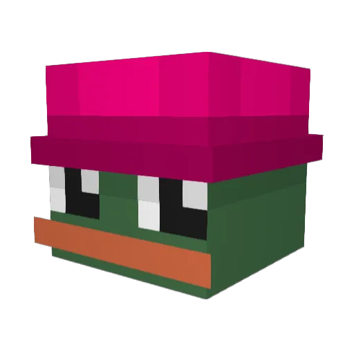 BuiltToLast Minecraft avatar head, 3D render