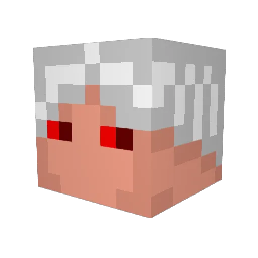 Builtro Minecraft avatar head, 3D render