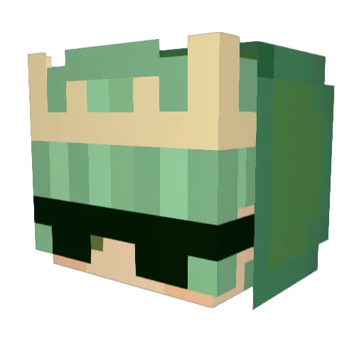 Bujunie767 Minecraft avatar head, 3D render