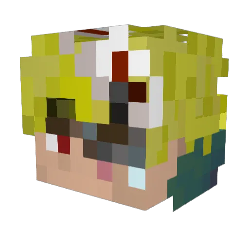 BukMarik Minecraft avatar head, 3D render