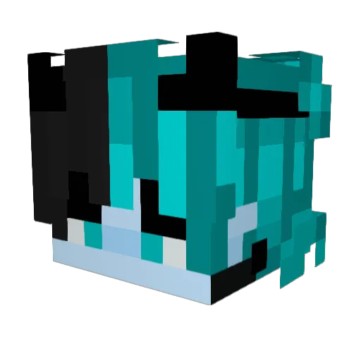 BukaBart_ Minecraft avatar head, 3D render