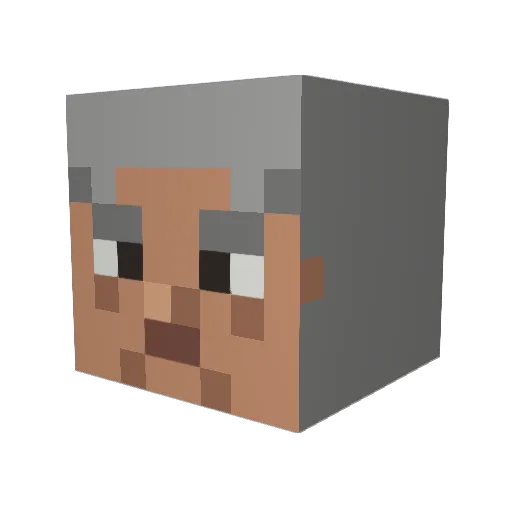 BukakkeKing Minecraft avatar head, 3D render