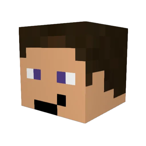 Bukid Minecraft avatar head, 3D render