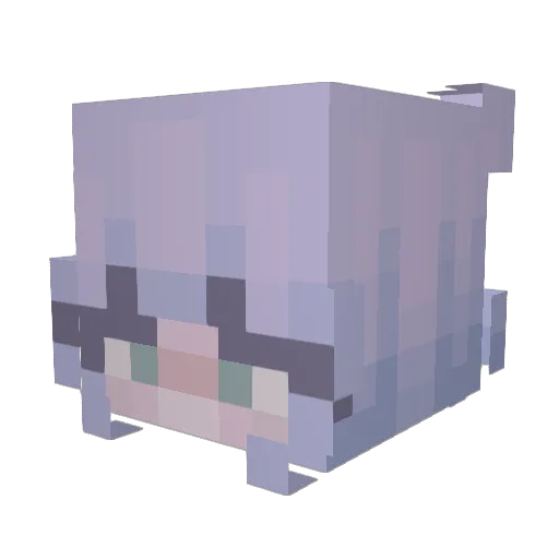 Bukiie Minecraft avatar head, 3D render