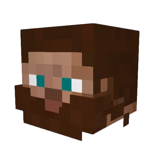 Bukiit Minecraft avatar head, 3D render