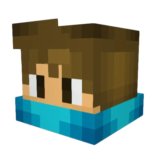 BukkitGER Minecraft avatar head, 3D render
