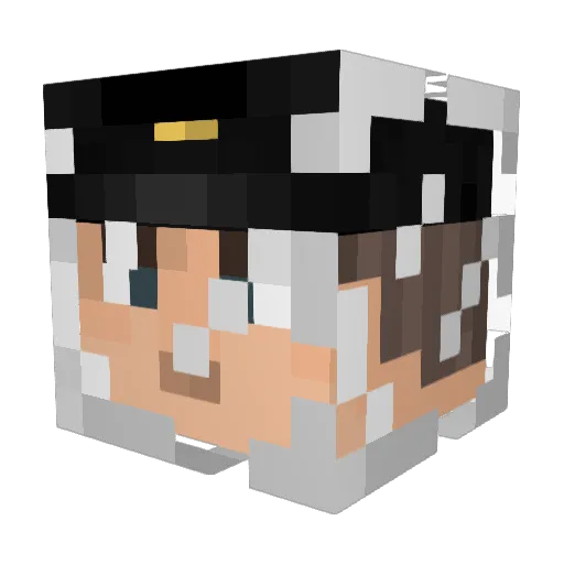Buko_ Minecraft avatar head, 3D render
