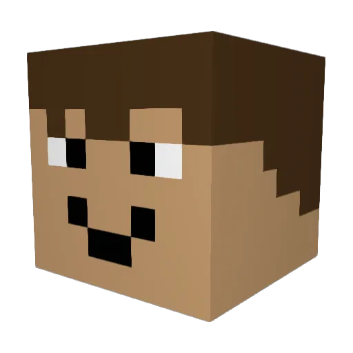 Buko_ost Minecraft avatar head, 3D render