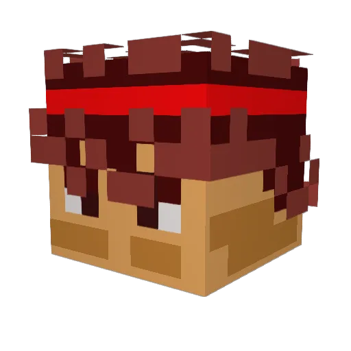 Minecraft-Avatar von Bulbapediaa: Kopf als 3D-Render