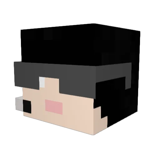 Bulbit Minecraft avatar head, 3D render